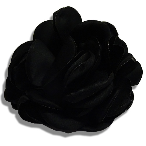 Black rose silk flower hair clip Black rose silk flower hair clip
