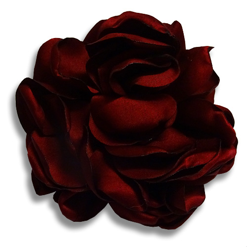 Wine rose silk flower hair clip Wine rose silk flower hair clip