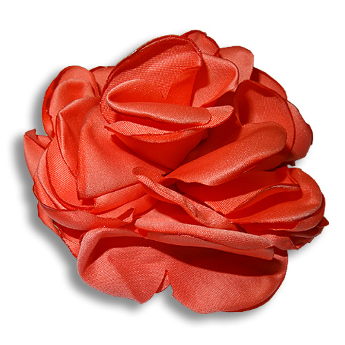 Coral rose silk flower hair clip Coral rose silk flower hair clip