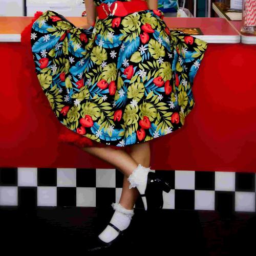 Full Circle Skirt - Tropical Red Full Circle Skirt - Tropical Red