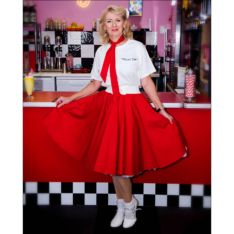 Full Circle Skirt - Red Full Circle Skirt - Red