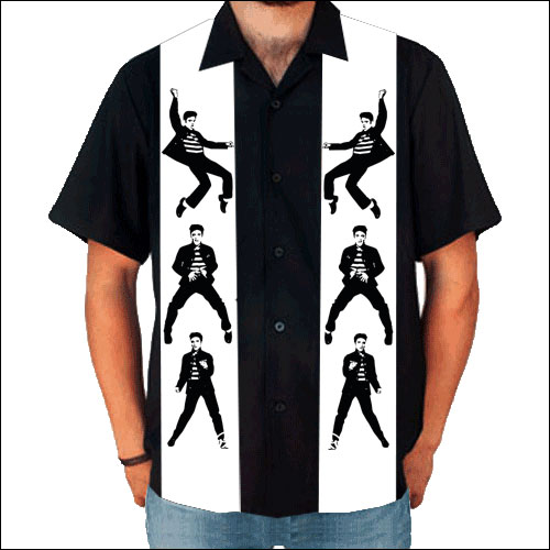 Double Panel Bowling Shirt - Jailhouse Rock Double Panel Bowling Shirt - Jailhouse Rock