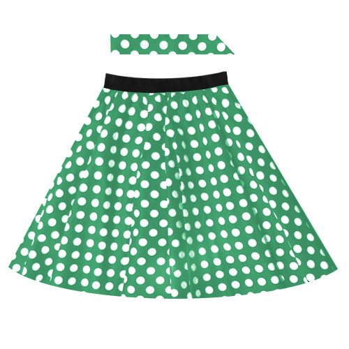Full circle skirt - Green White Polka Dot Full circle skirt - Green White Polka Dot