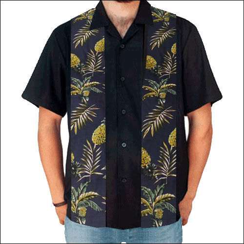 Double Panel Bowling Shirt – Tropical Pineapple Double Panel Bowling Shirt – Tropical Pineapple